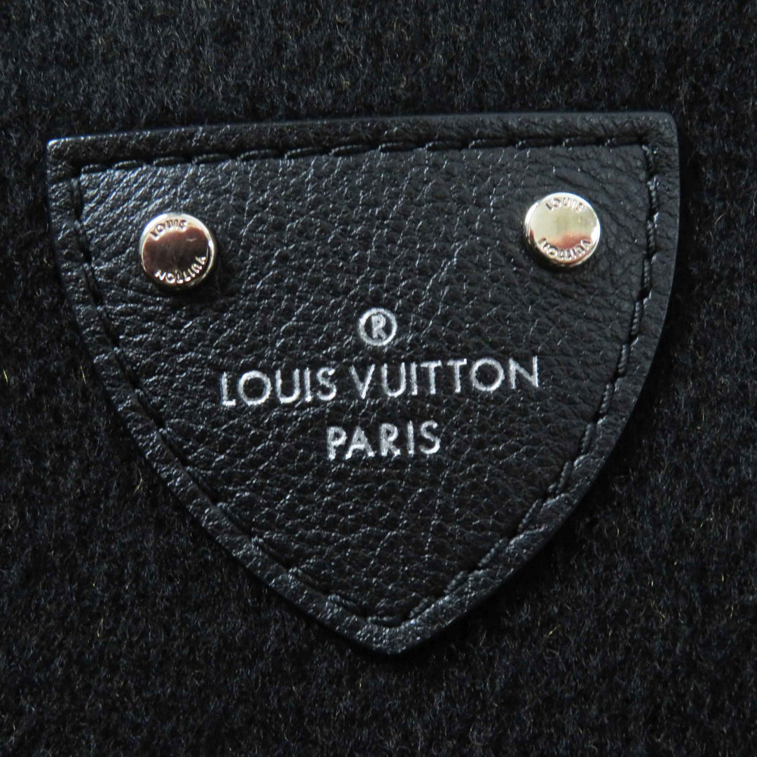 Excellent LOUIS VUITTON coat Giant Monogram Hooded Wrap wool Women 38