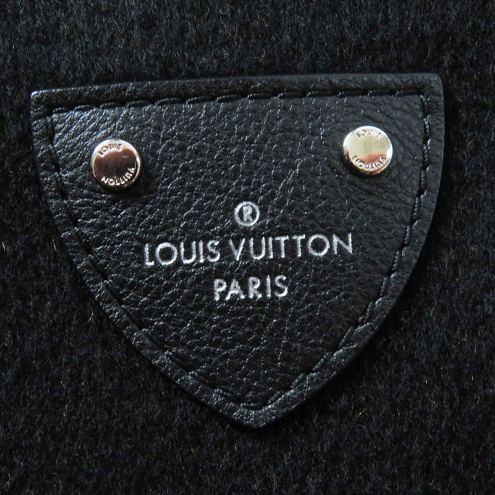 Excellent LOUIS VUITTON coat Giant Monogram Hooded Wrap wool Women 38