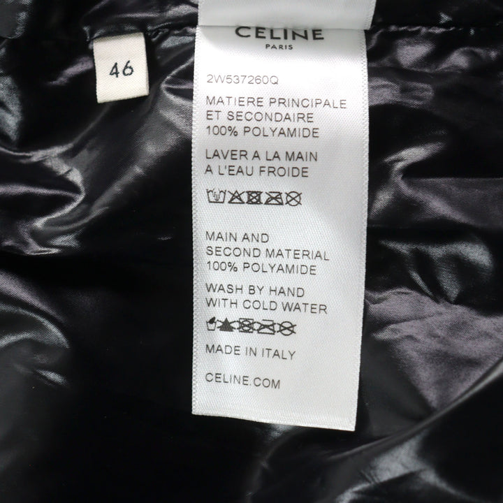 Excellent CELINE Jacket Zebra look loose cut coated nylon multicolor mens 46