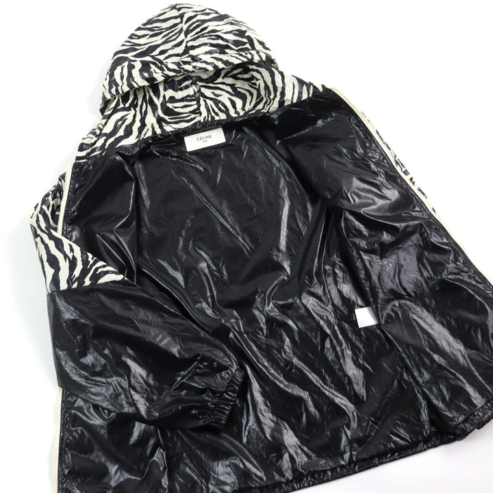 Excellent CELINE Jacket Zebra look loose cut coated nylon multicolor mens 46 2W537260Q