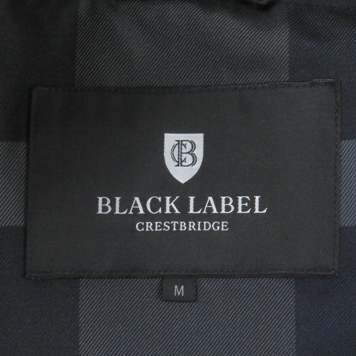 Excellent BLACK LABELCRESTBRIDGE hoodie Material switching soccer ground check pattern blouson Navy polyester mens M