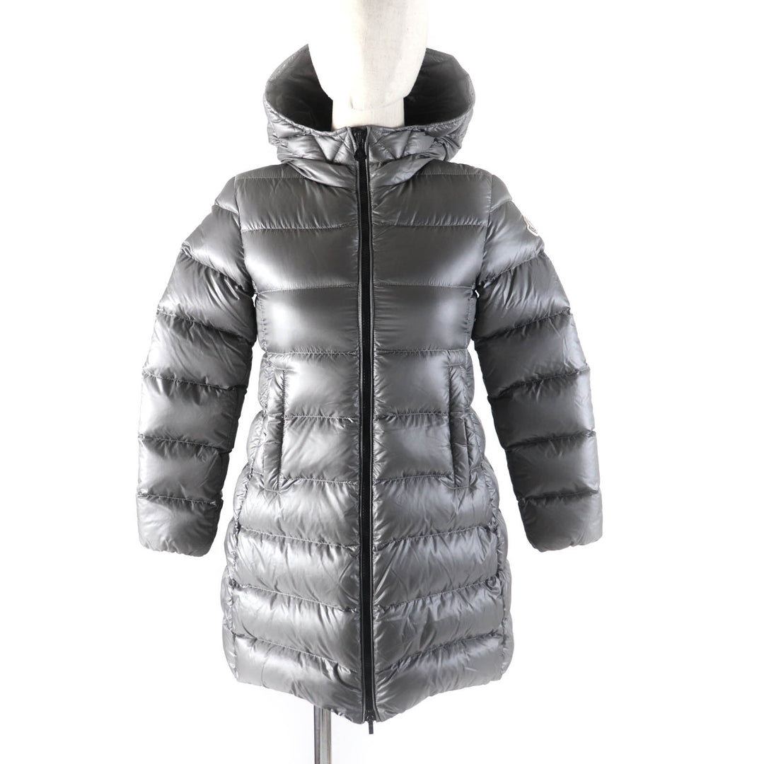 Great MONCLER down coat SUYEN Logo patch and hood ZIP UP gray polyamide (nylon) Women