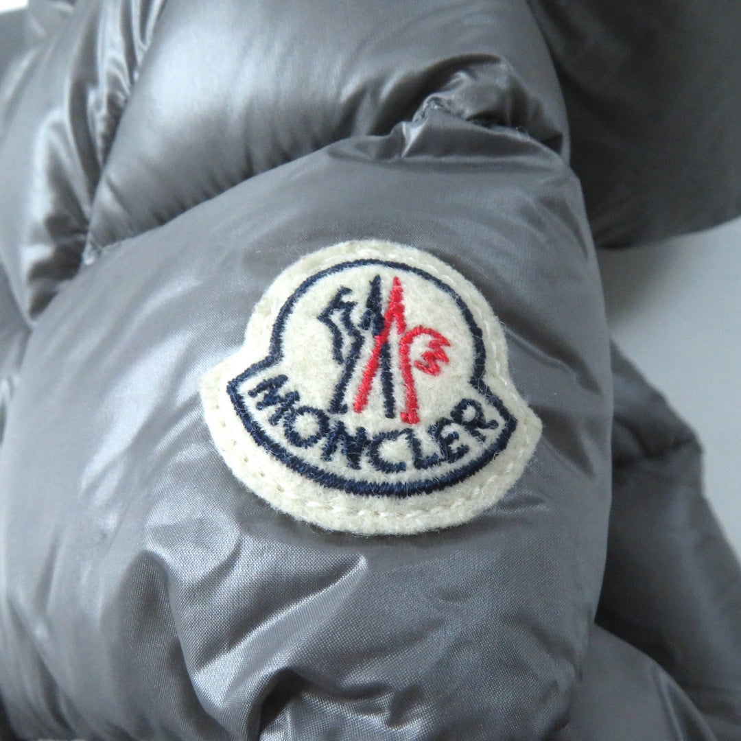 Great MONCLER down coat SUYEN Logo patch and hood ZIP UP gray polyamide (nylon) Women