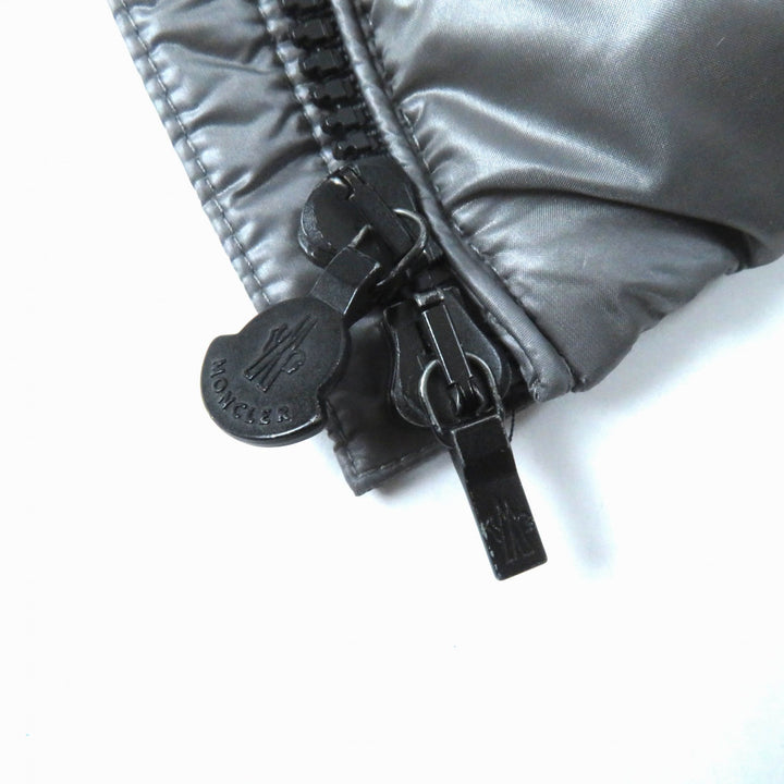 Great MONCLER down coat SUYEN Logo patch and hood ZIP UP gray polyamide (nylon) Women