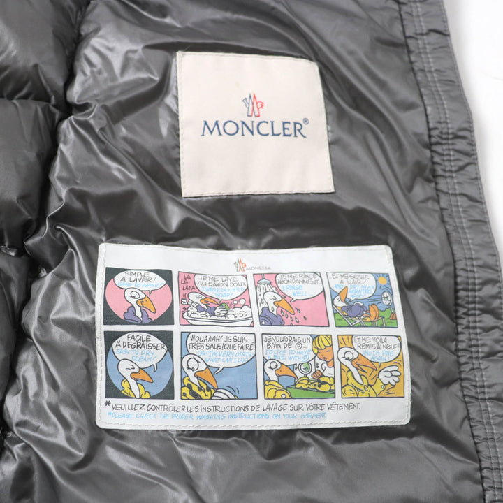 Great MONCLER down coat SUYEN Logo patch and hood ZIP UP gray polyamide (nylon) Women
