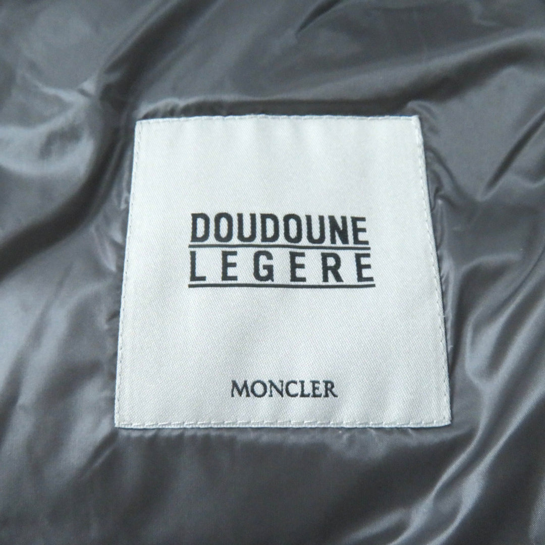 Great MONCLER down coat SUYEN Logo patch and hood ZIP UP gray polyamide (nylon) Women