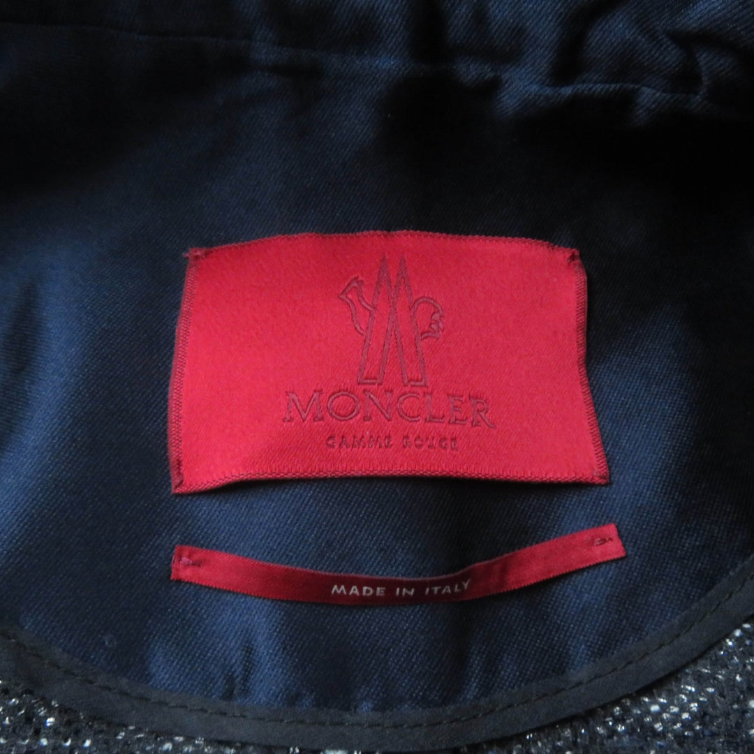 Great MONCLER GAMME ROUGE Jacket DALILA Ribbon Tweed Navy Women 0