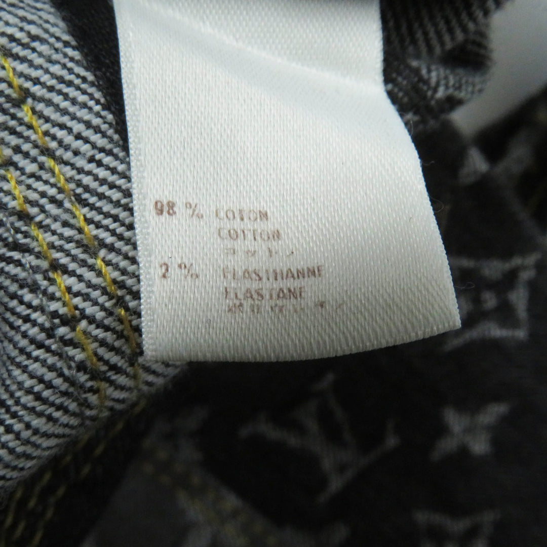LOUIS VUITTON Denim pants Rare Indigo Blue Gray Women 34 07Stainless Steel