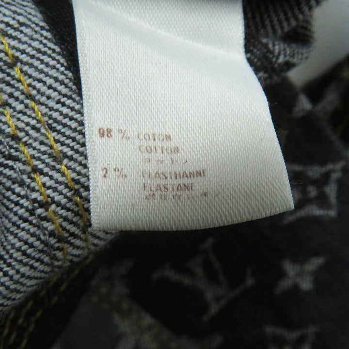 LOUIS VUITTON Denim pants Rare Indigo Blue Gray Women 34 07Stainless Steel