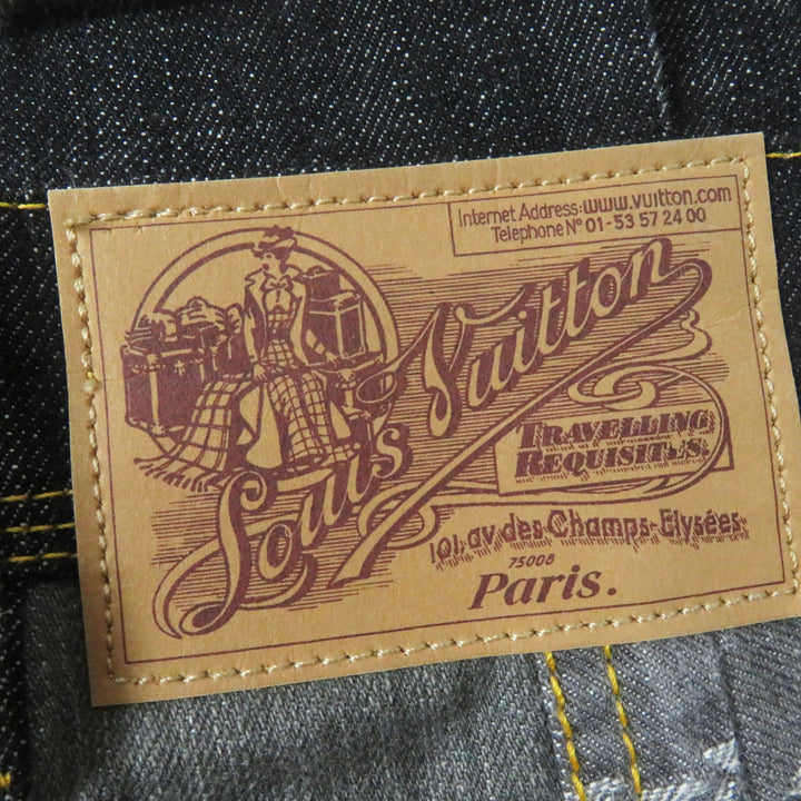 LOUIS VUITTON Denim pants Rare Indigo Blue Gray Women 34 07Stainless Steel