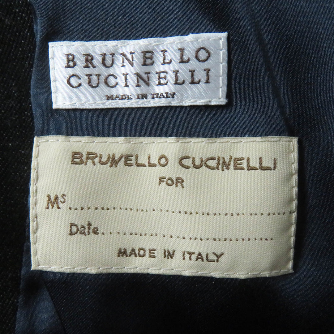 Excellent Brunello Cucinelli coat Double-breasted denim jacket Women 42
