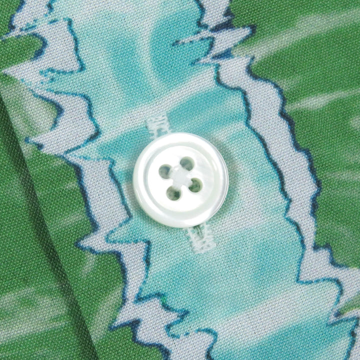 Excellent HERMES Long sleeve shirt Sleeve Serie Buttons Blue cotton mens 38
