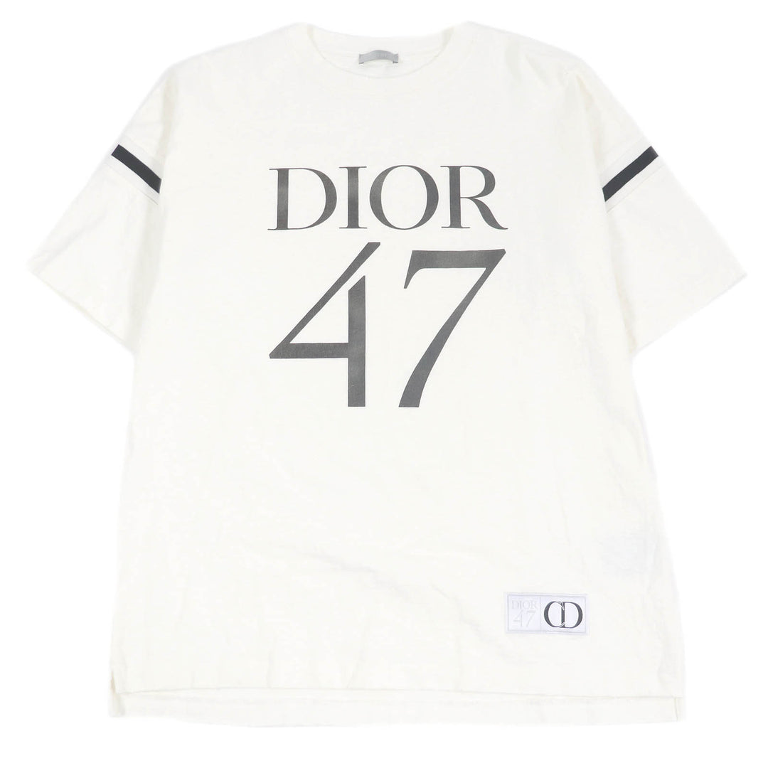 Great DIOR Short sleeve T-shirt Distressed slub cotton jersey mens S