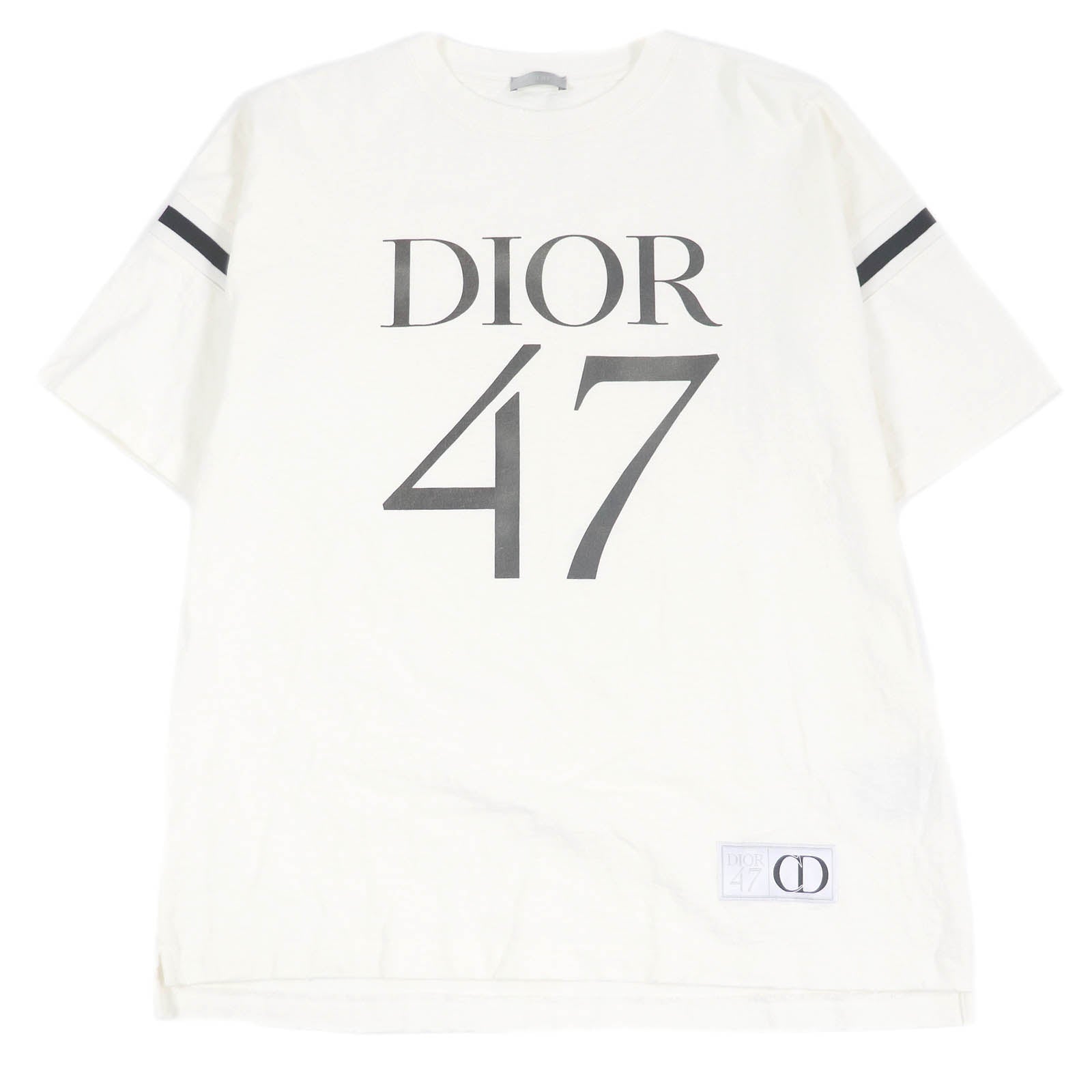 Great DIOR Short sleeve T-shirt Distressed slub cotton jersey mens