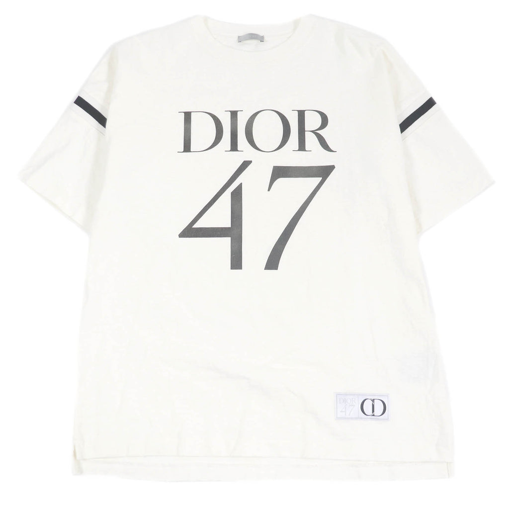 Great DIOR Short sleeve T-shirt Distressed slub cotton jersey mens