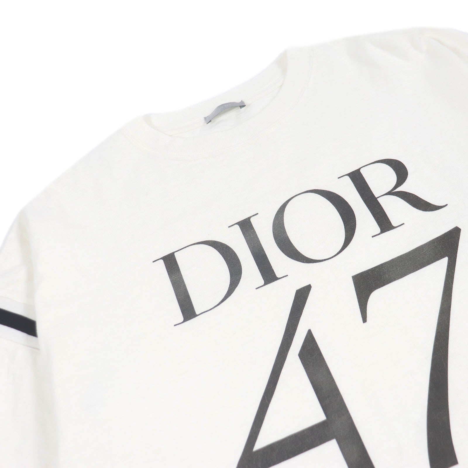 Great DIOR Short sleeve T-shirt Distressed slub cotton jersey mens