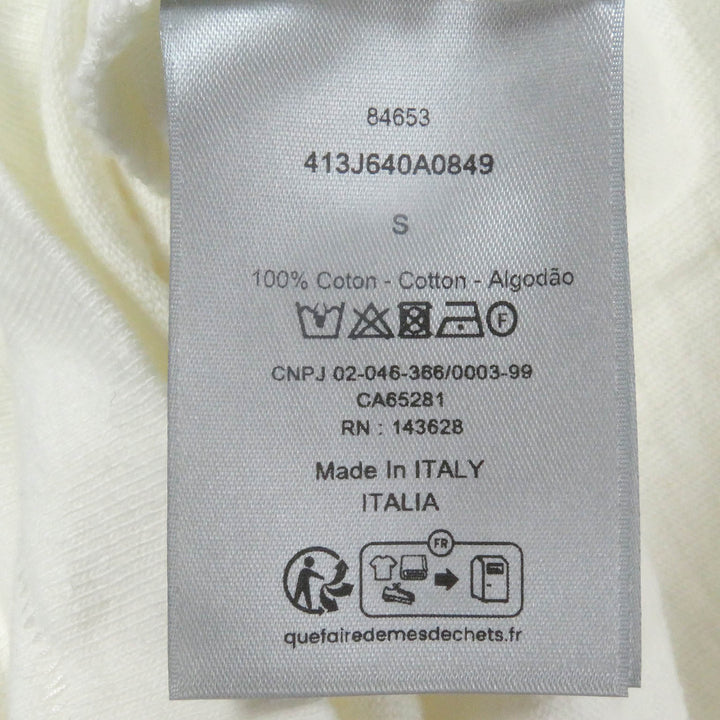 Great DIOR Short sleeve T-shirt Distressed slub cotton jersey mens S 413J640A0849