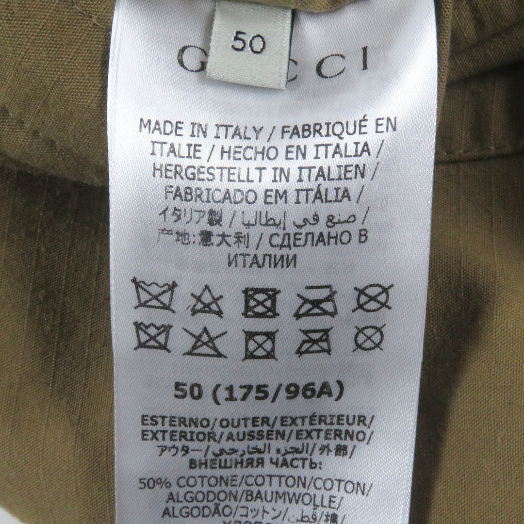 Very Good GUCCI Military jacket Orgasmique Reversible Beige black mens 50 609509