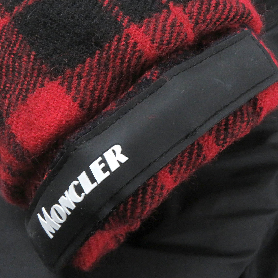 Excellent MONCLER Down jacket DANUBE GIUBBOTTO Check Pattern Red black 0