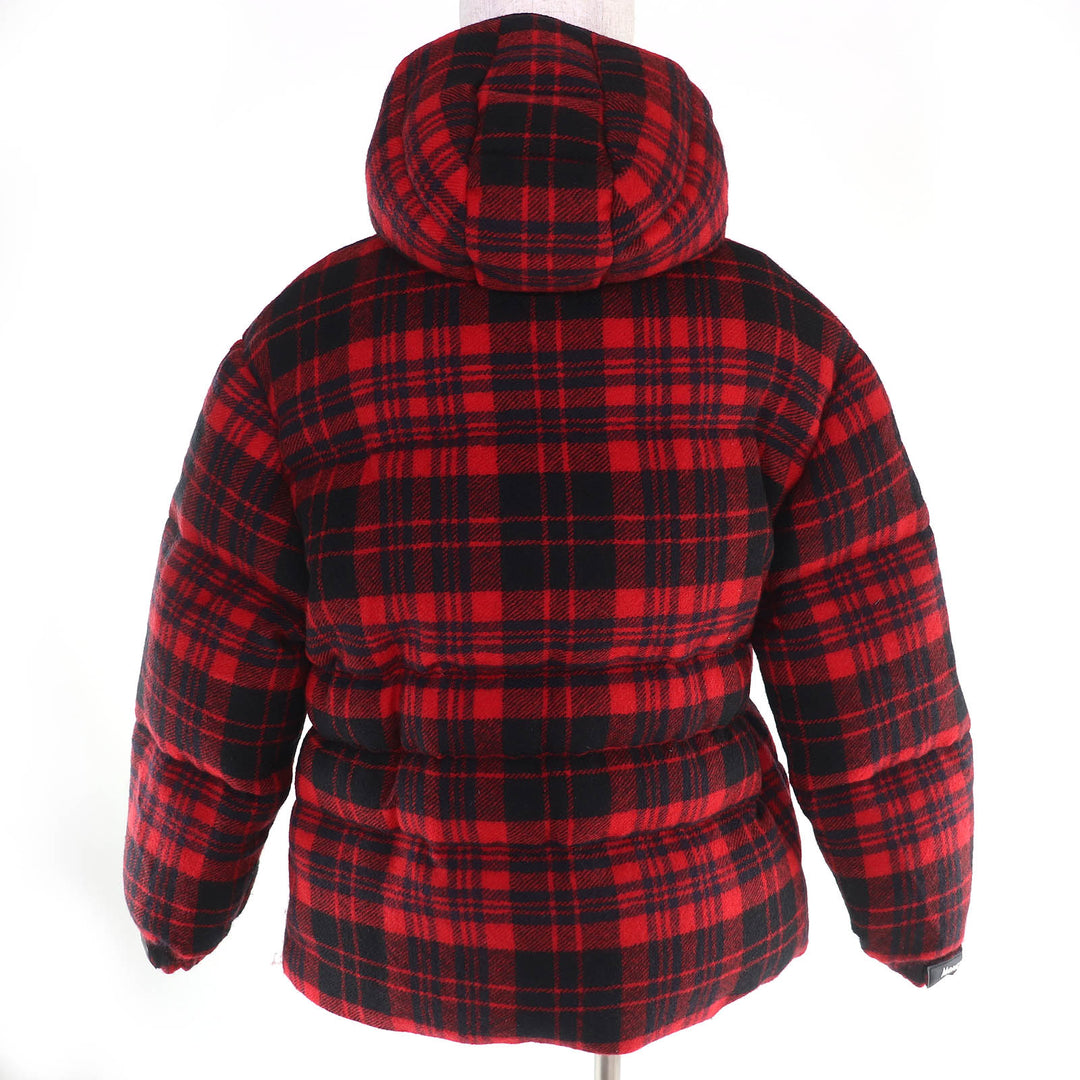 Excellent MONCLER Down jacket DANUBE GIUBBOTTO Check Pattern Red black 0