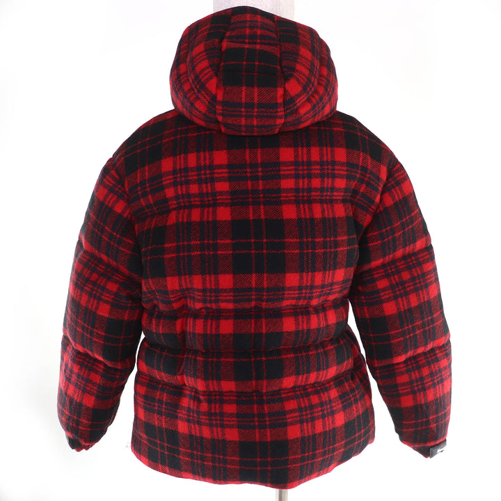 Excellent MONCLER Down jacket DANUBE GIUBBOTTO Check Pattern Red black 0