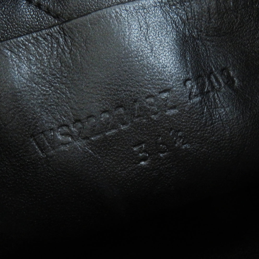 Excellent HERMES boots Fuji Ex Libris quilted with patches black leather Women 36.5 222048