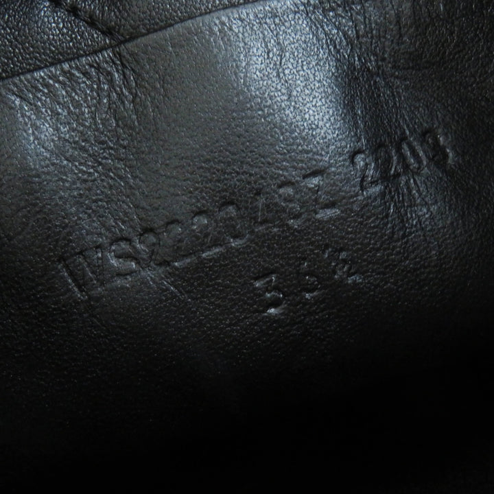 Excellent HERMES boots Fuji Ex Libris quilted with patches black leather Women 36.5 222048