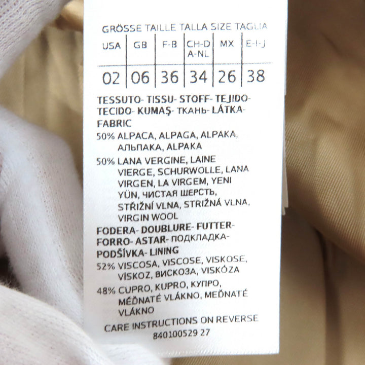 Excellent MAX&CO Chester coat Quarto GOLDEN CUT beige alpaca Women 38 70140620