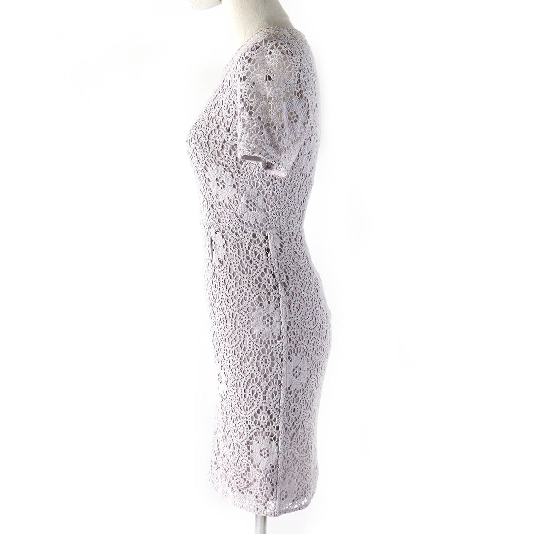 Pristine BURBERRY LONDON one piece All lace short sleeves Light gray 36 3929594