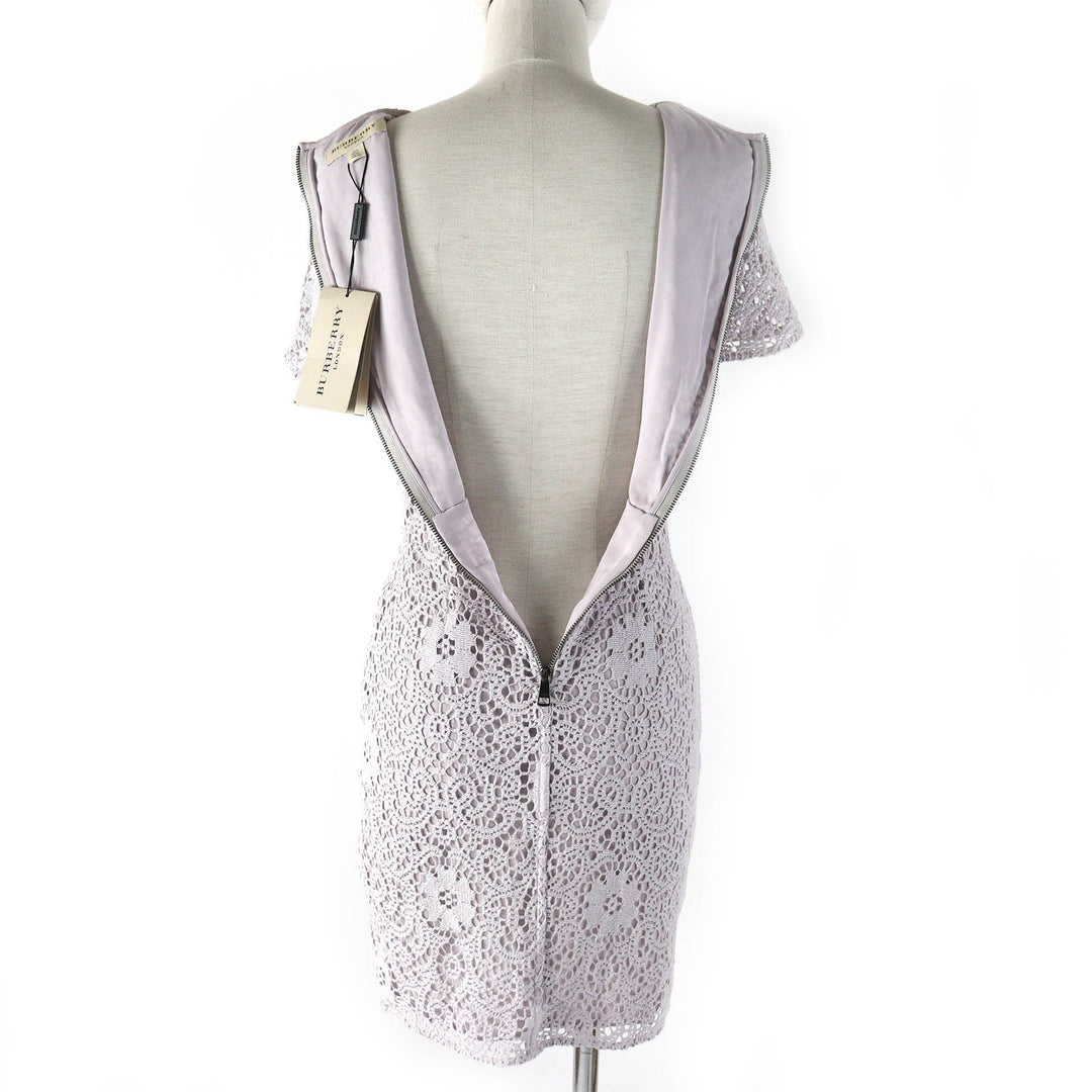 Pristine BURBERRY LONDON one piece All lace short sleeves Light gray 36 3929594