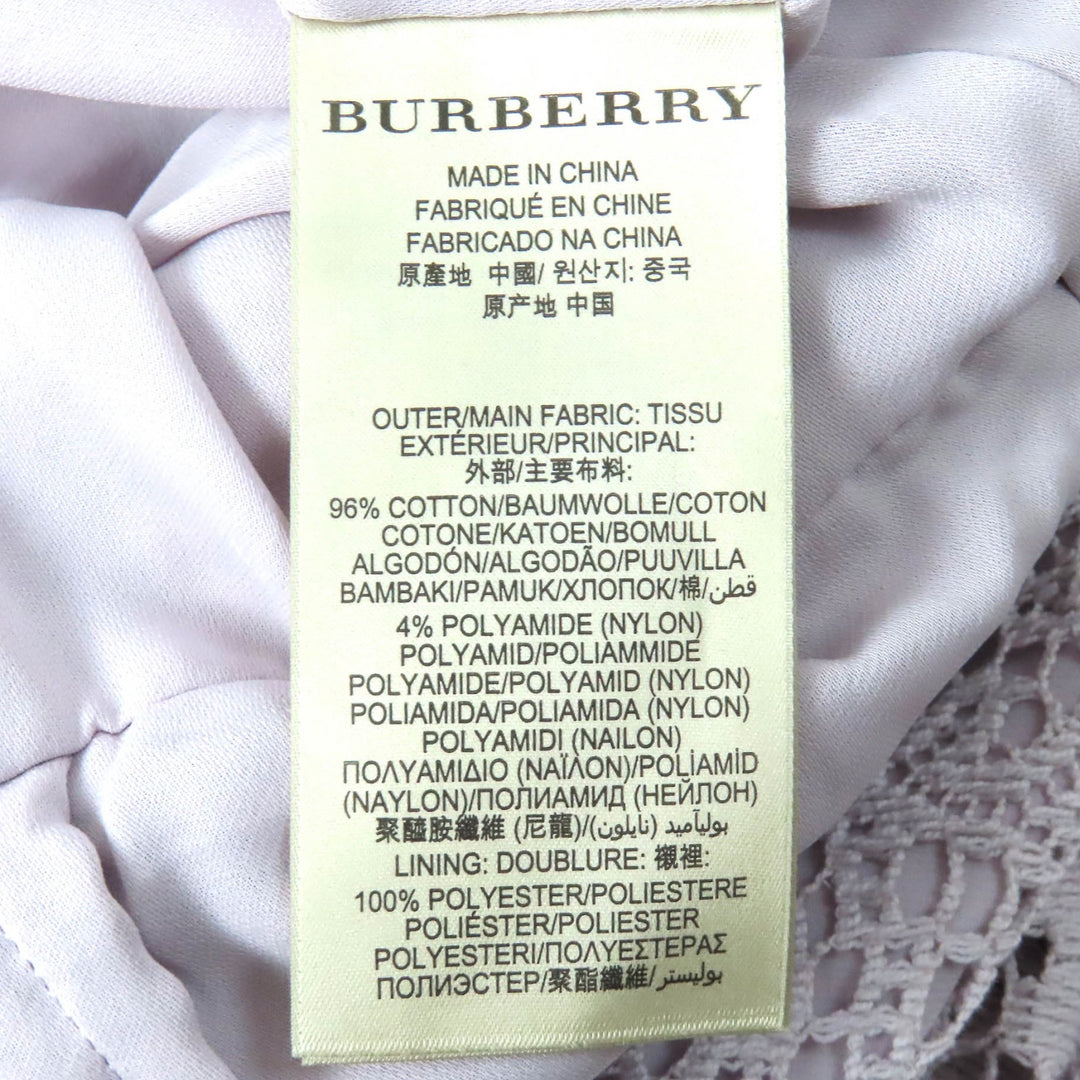 Pristine BURBERRY LONDON one piece All lace short sleeves Light gray 36 3929594