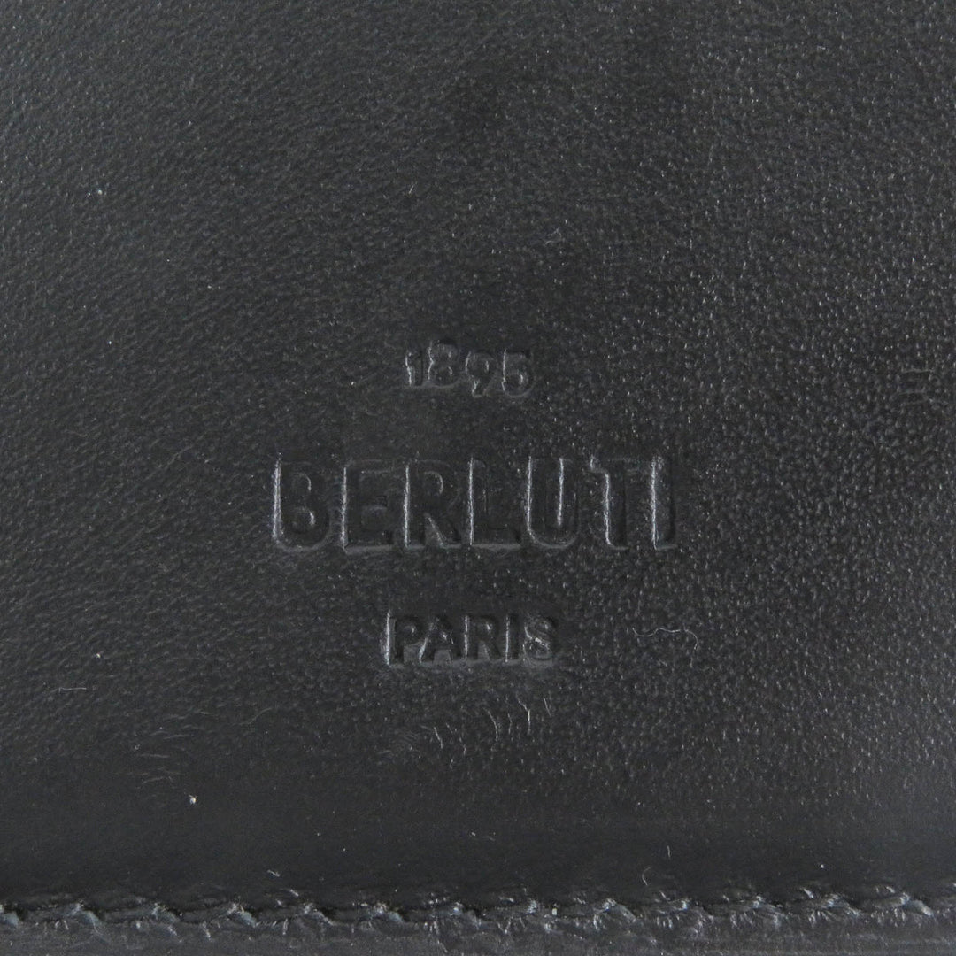 Great BERLUTI Purse Santal Scrit Calligraphy Brown leather mens