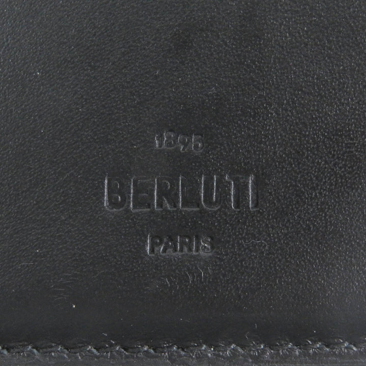 Great BERLUTI Purse Santal Scrit Calligraphy Brown leather mens