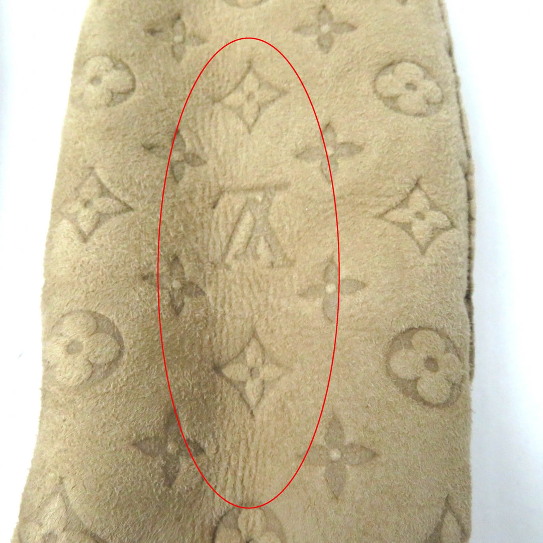 Very Good LOUIS VUITTON gloves Muff Sharlingram Mittens beige Sheep leather