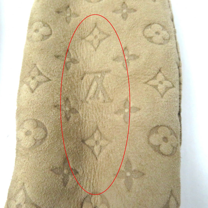 Very Good LOUIS VUITTON gloves Muff Sharlingram Mittens beige Sheep leather