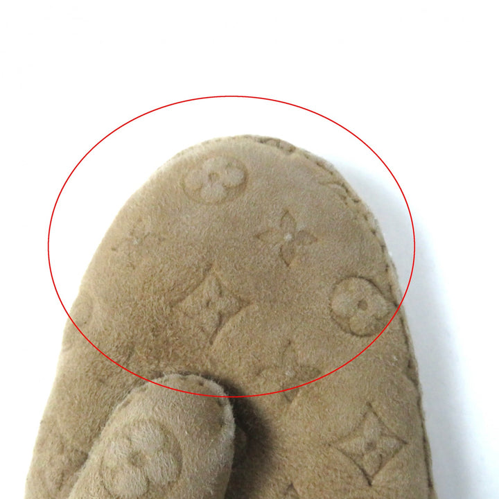 Very Good LOUIS VUITTON gloves Muff Sharlingram Mittens beige Sheep leather