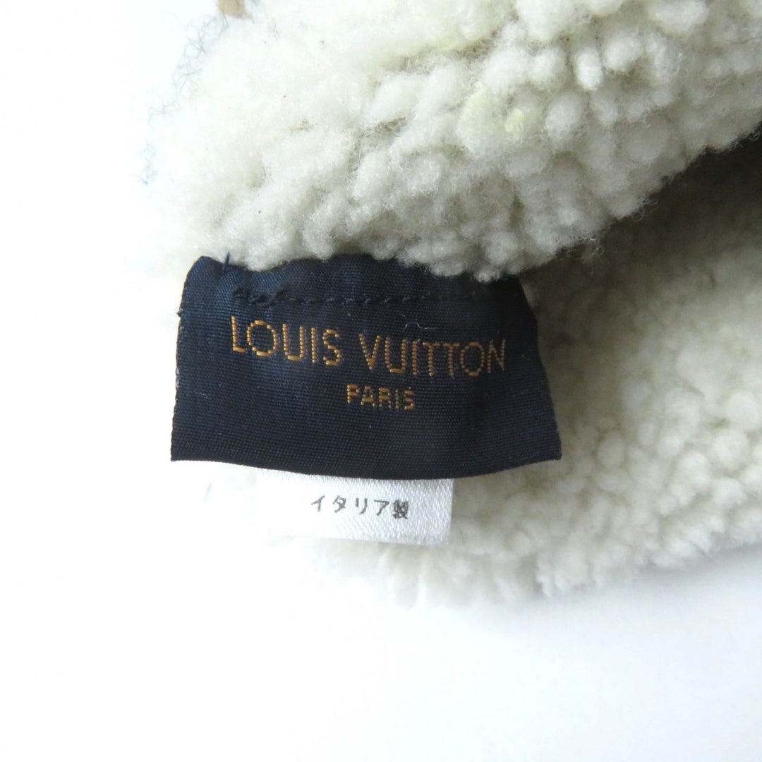 Very Good LOUIS VUITTON gloves Muff Sharlingram Mittens beige Sheep leather Women M76453