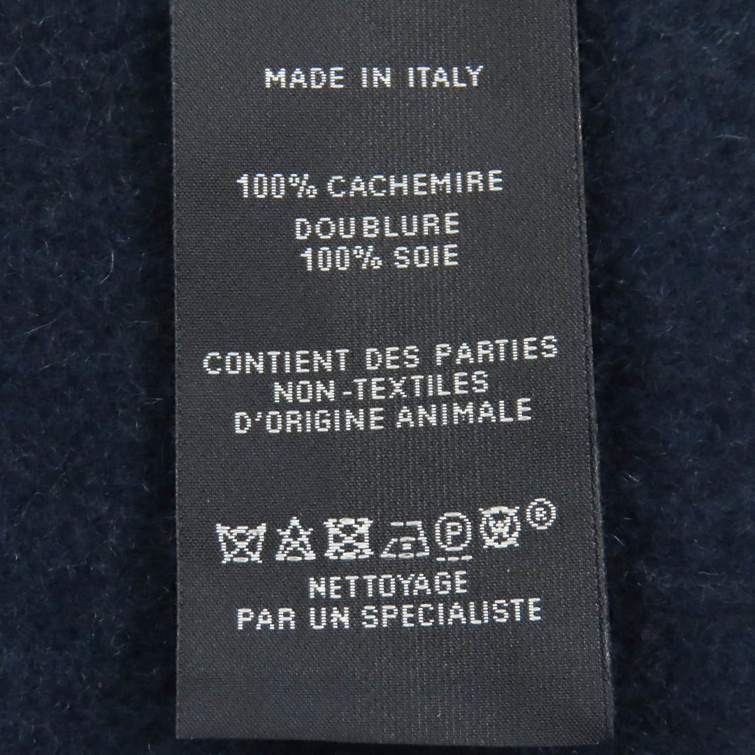 Great HERMES Scarf Allumet Pocket Leather tag large shawl cashmere Women H259096S