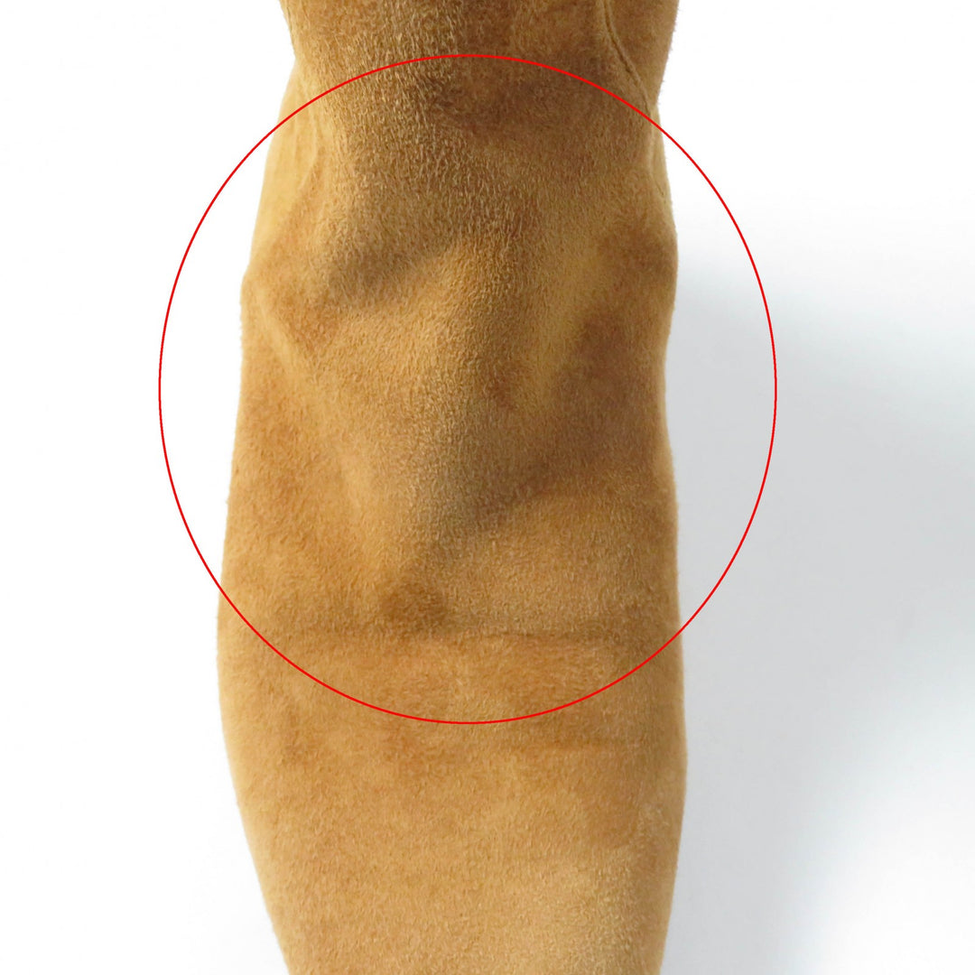 Great HERMES Knee-high boots Versailles Square toe light brown Suede leather