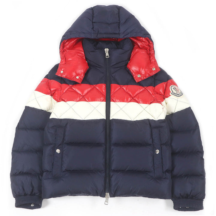 Excellent MONCLER Down jacket JANVRY GIUBBOTTO Tricolor Hooded Navy Nylon mens 0