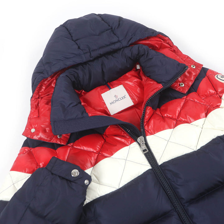 Excellent MONCLER Down jacket JANVRY GIUBBOTTO Tricolor Hooded Navy Nylon mens 0