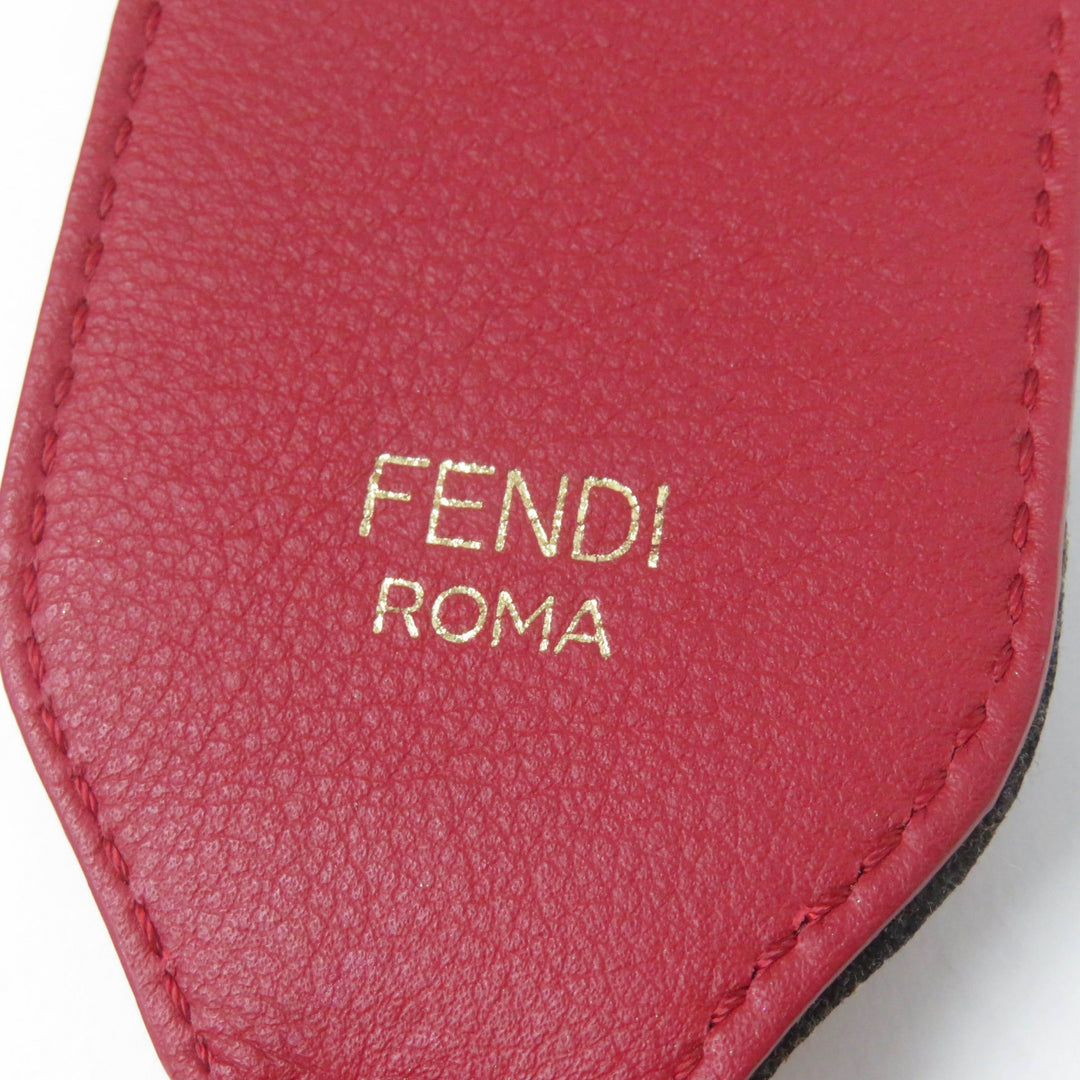 Great FENDI Shoulder strap Mini strap you FF logo and Zucca pattern Velor Women
