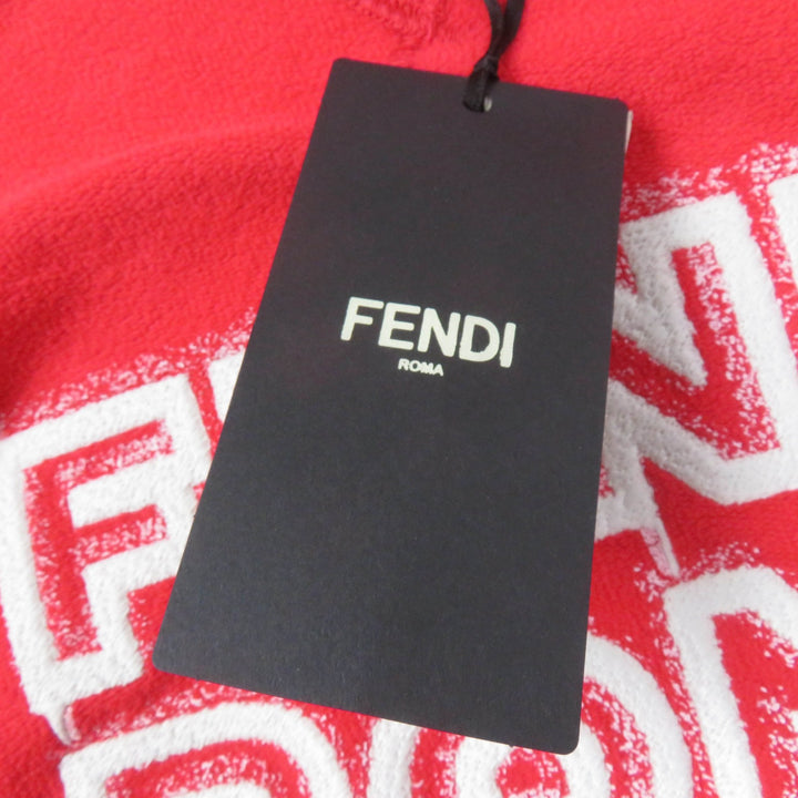 Pristine FENDI×MARC JACOBS sweat Side zip Cropped length Logo Red XXS FS7948