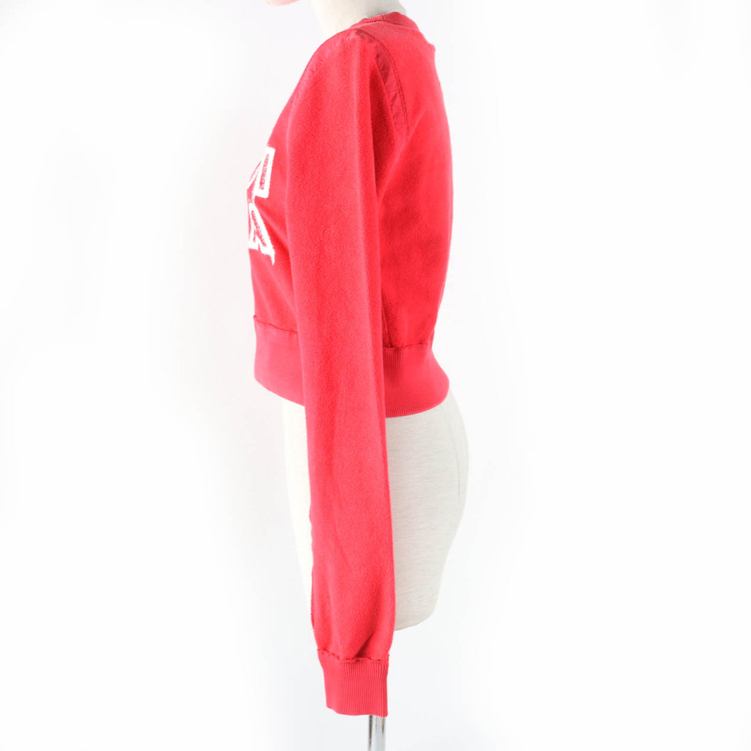 Pristine FENDI×MARC JACOBS sweat Side zip Cropped length Logo Red series Women XXS FS7948
