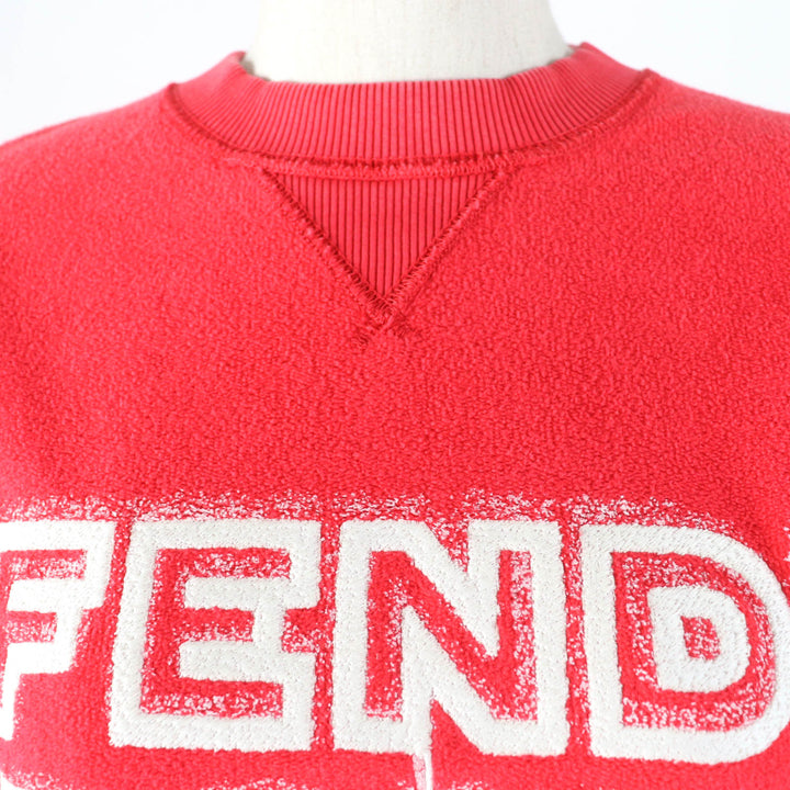 Pristine FENDI×MARC JACOBS sweat Side zip Cropped length Logo Red series Women XXS FS7948