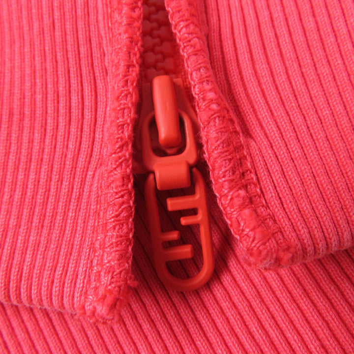 Pristine FENDI×MARC JACOBS sweat Side zip Cropped length Logo Red XXS FS7948