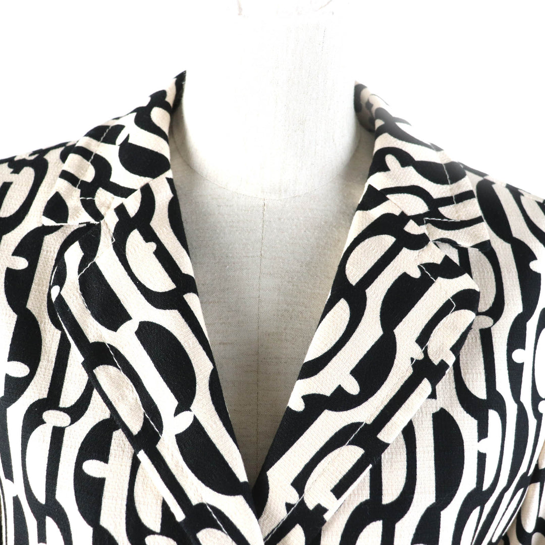 Pristine S MaxMara DESIGN FOR EASY LIVING Chester coat Overall handle Ivory cotton Women 40 912101226