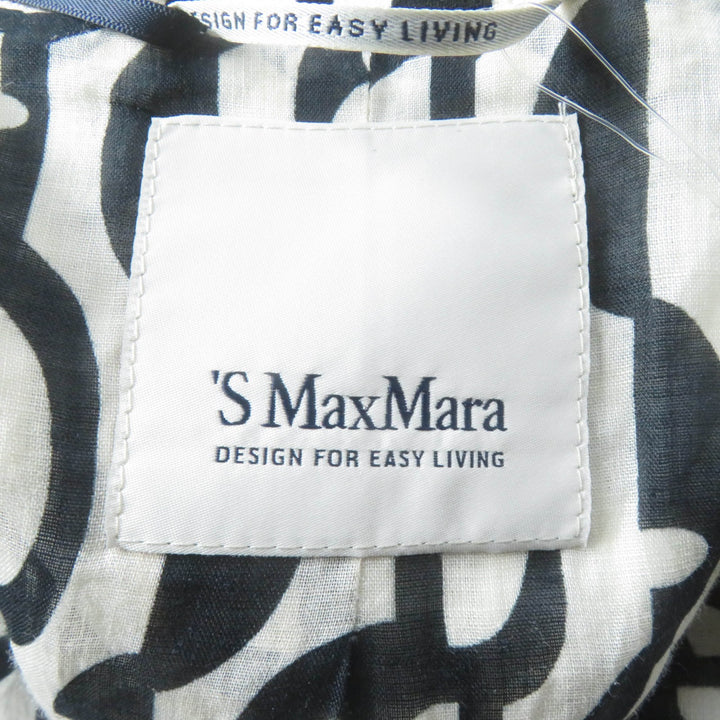Pristine S MaxMara DESIGN FOR EASY LIVING Chester coat Overall handle Ivory cotton Women 40 912101226