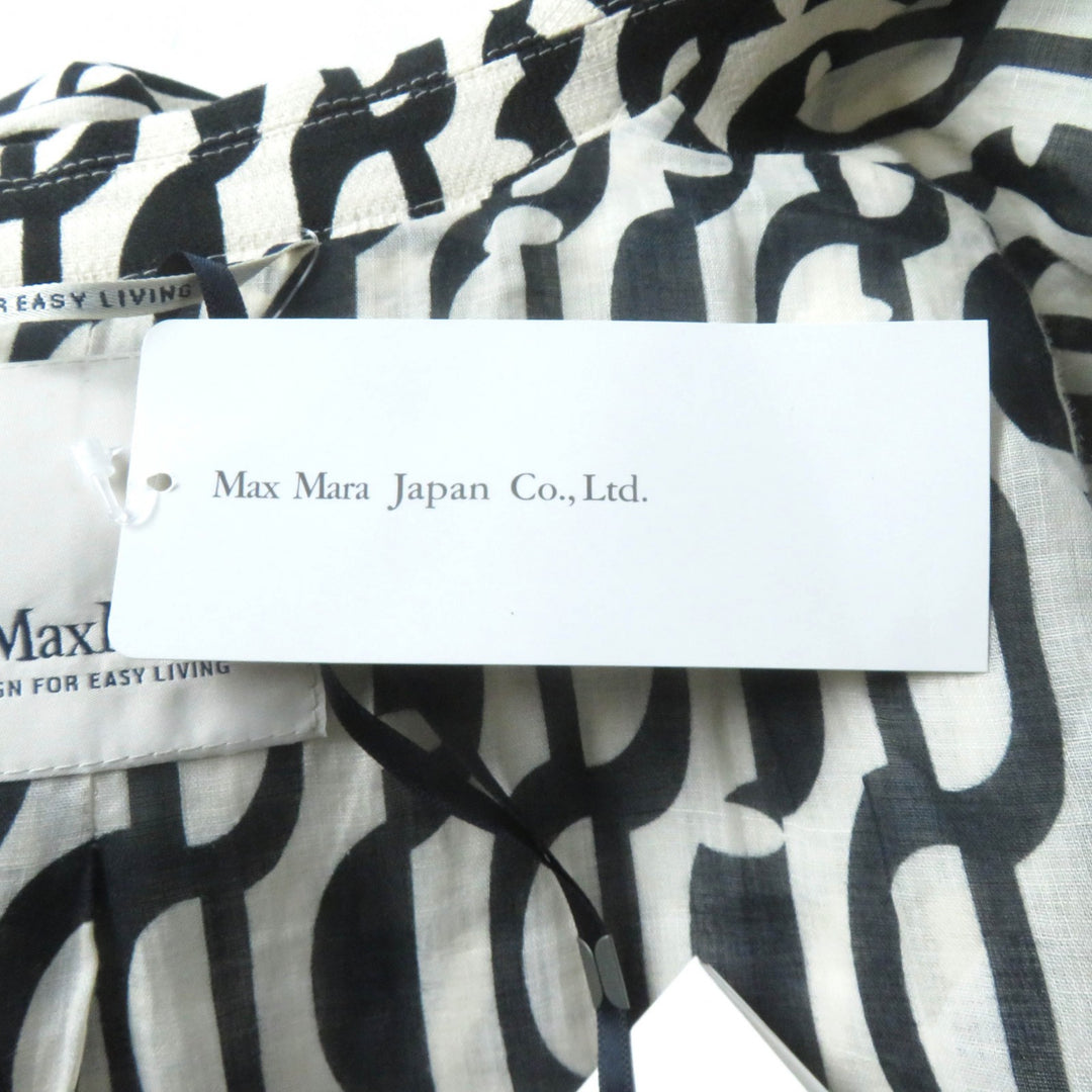 Pristine S MaxMara DESIGN FOR EASY LIVING Chester coat Overall handle Ivory cotton Women 40 912101226