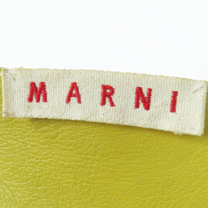 Great MARNI collarless jacket Beige yellow Sheep leather Women 38